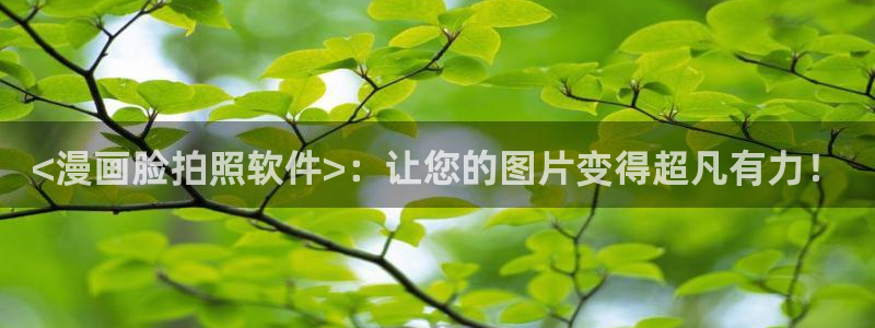 汗汗漫画免费韩漫：<漫画脸拍照软件>：让您的图片变得超凡有力！